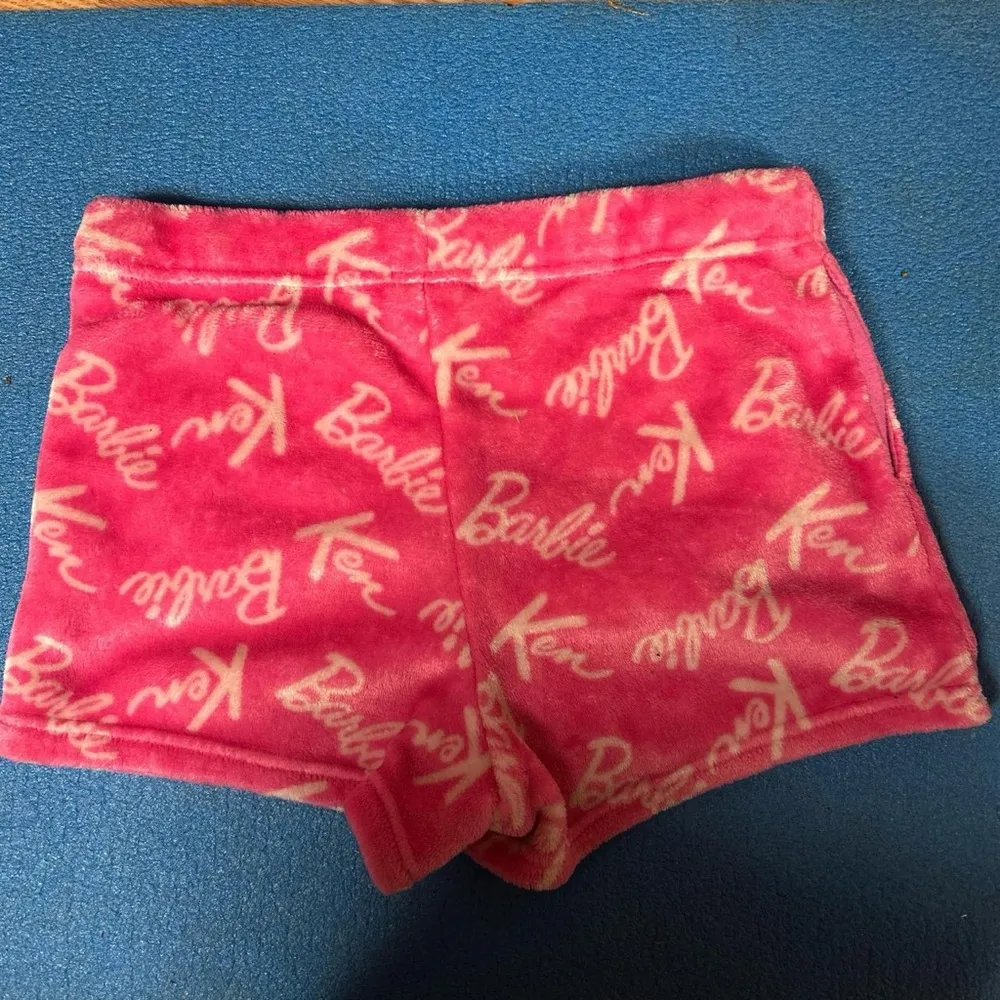 Barbie Ken Apparel Matel Hot Pink Logo Fleece Sleep Shorts with pockets size M Size M - Image 3