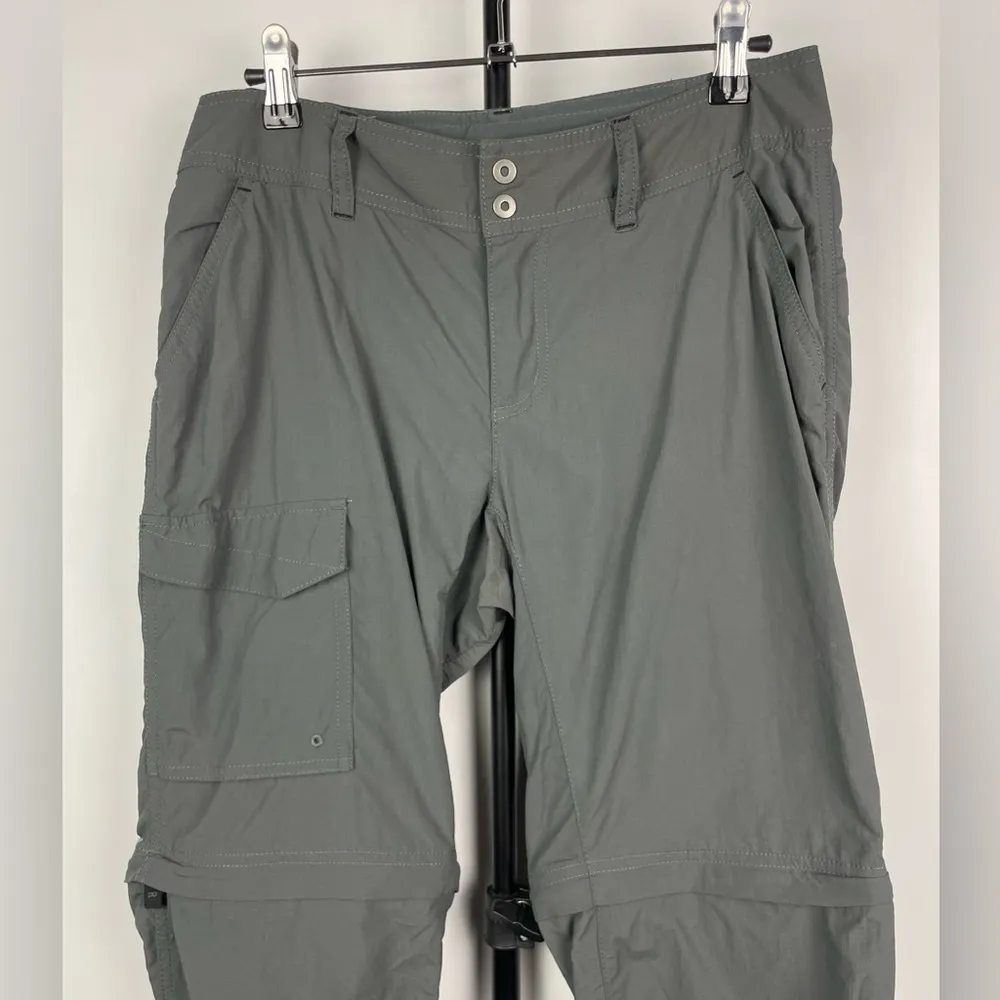 Women Gray Convertible Cargo Shorts Omni-Shade Sun Protection Pants - Image 2