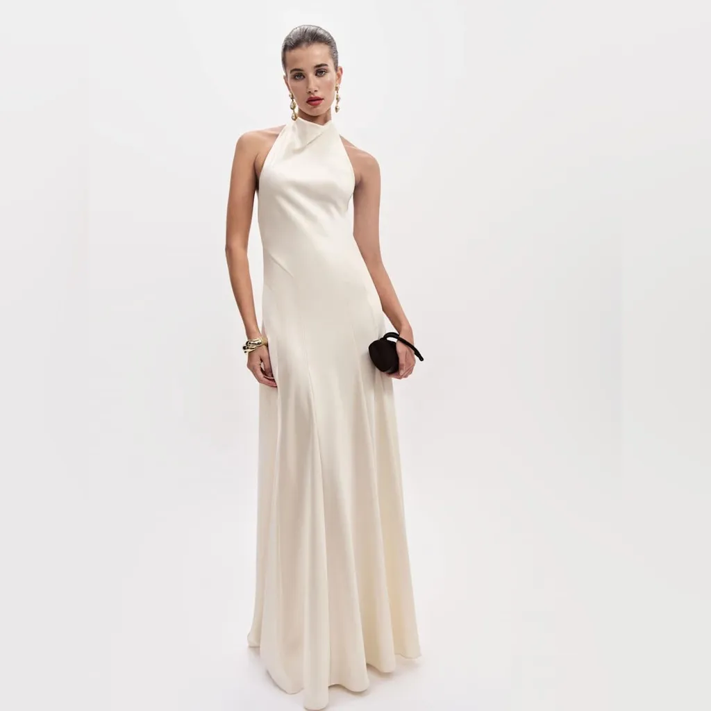 Reformation Roy Satin Dress - Image 2
