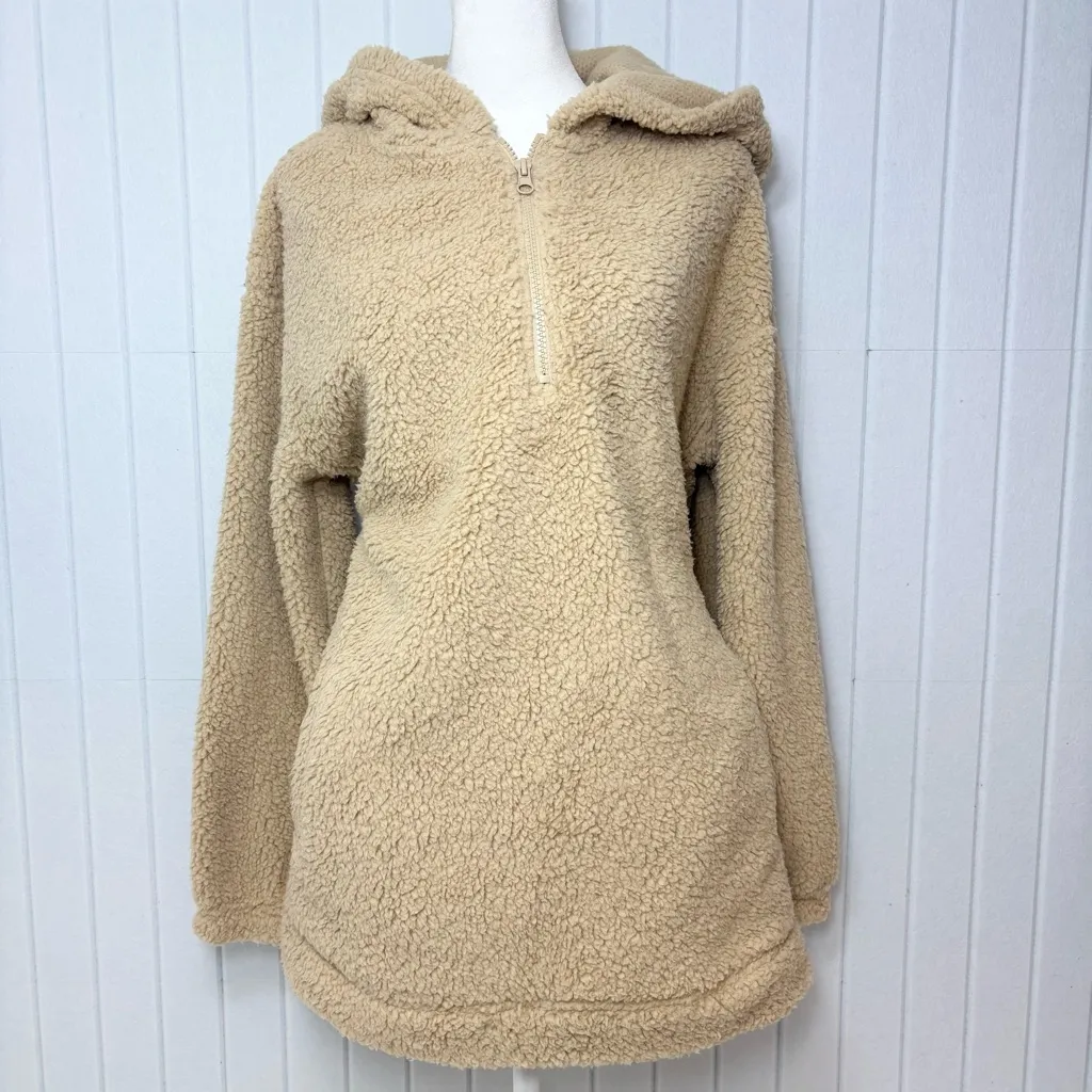 Koolaburra by UGG Brushed Back Sherpa Hoodie Pullover Irish Cream size M Size M - Image 2