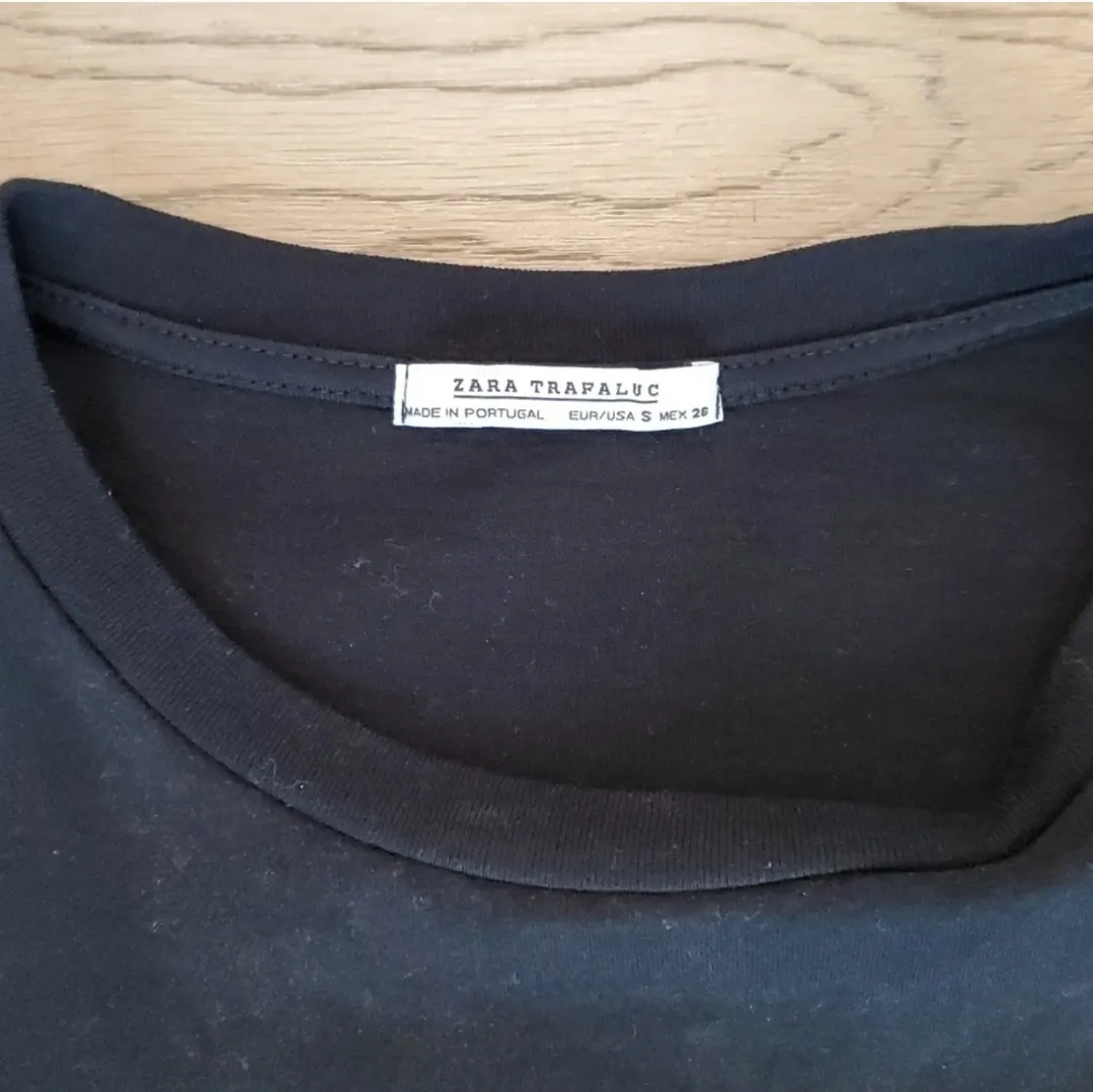 ZARA  Short Sleeve Mesh Ruffle High Low Shirt - Image 4