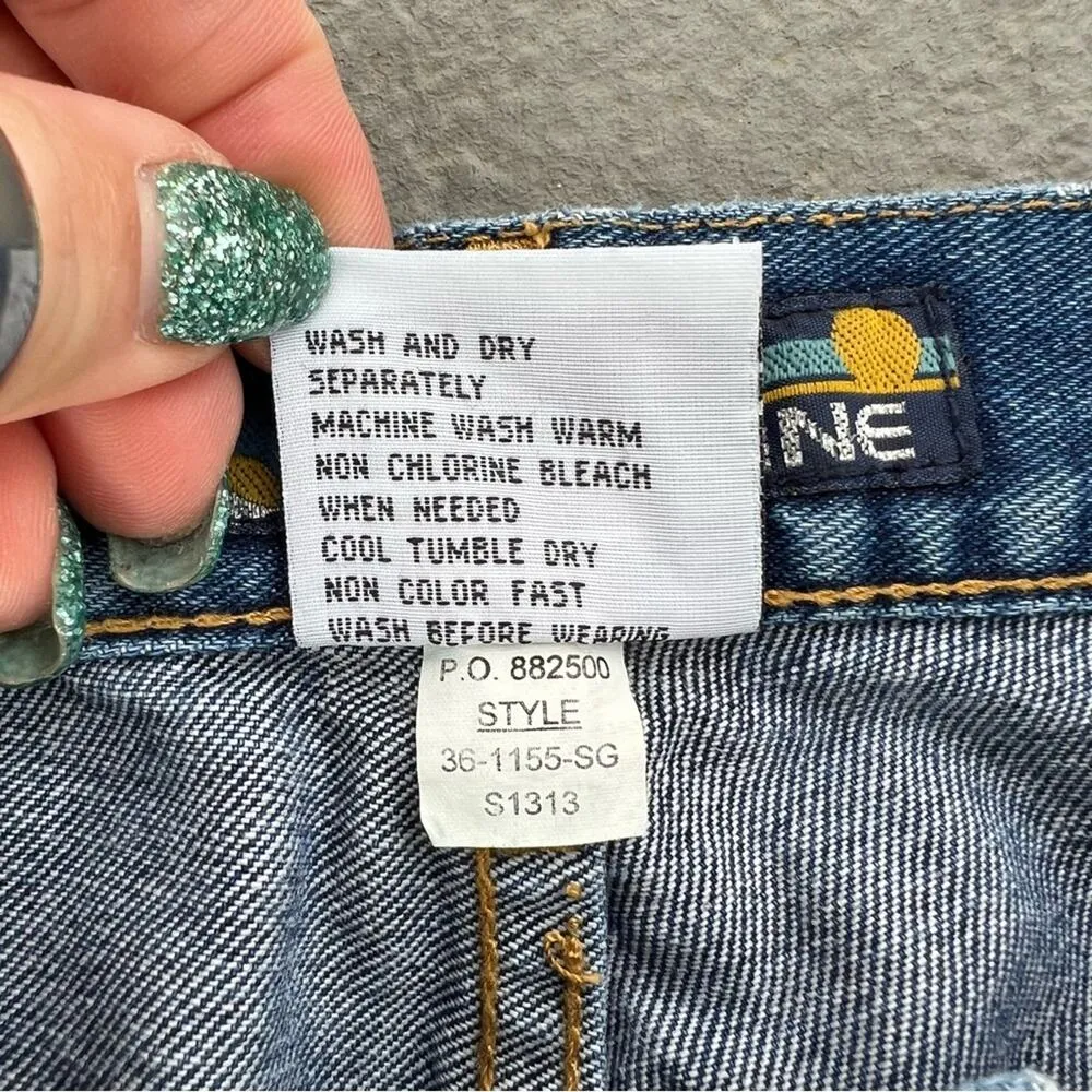 Y2K Gasoline Flare Denim Blue Jeans Size 5/6 - Image 4