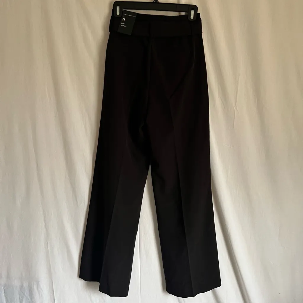 WHBM Petite Luna Wide Leg Trousers Black Women’s Size 0 - Image 5