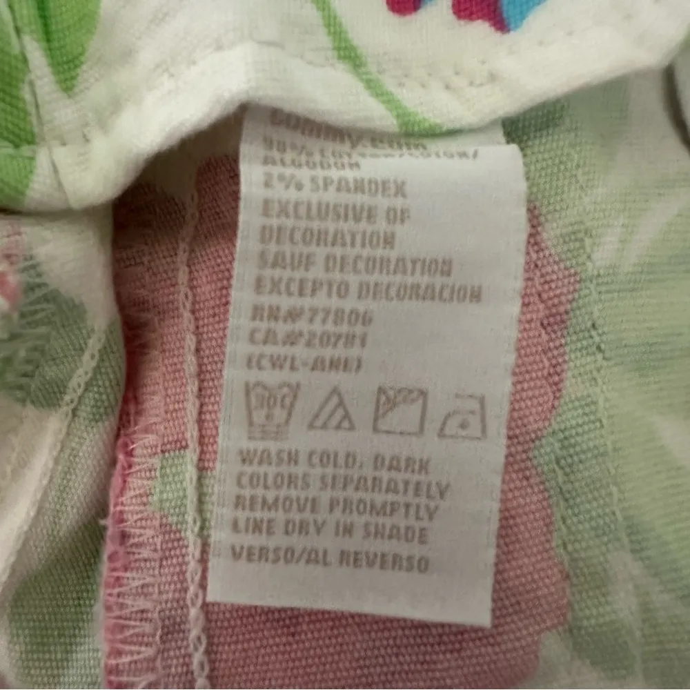 Tommy Hilfiger Floral Pleated Fit and Flare Skirt Cotton Spandex Blend Womens 8 - Image 8