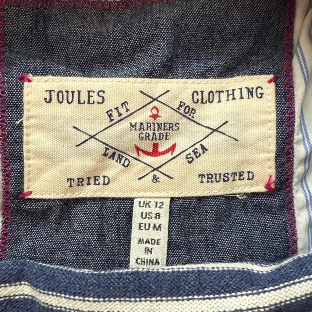 Joules blue striped pullover sz 8 - Image 2