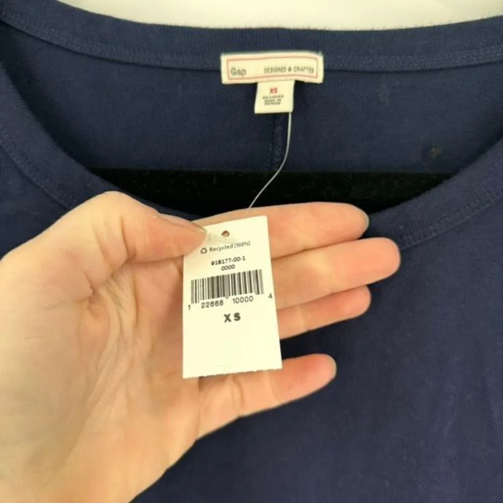 NWT Gap Colorblock Navy Blue & Coral Coastal‎ New England Knee length dress XS - Image 5