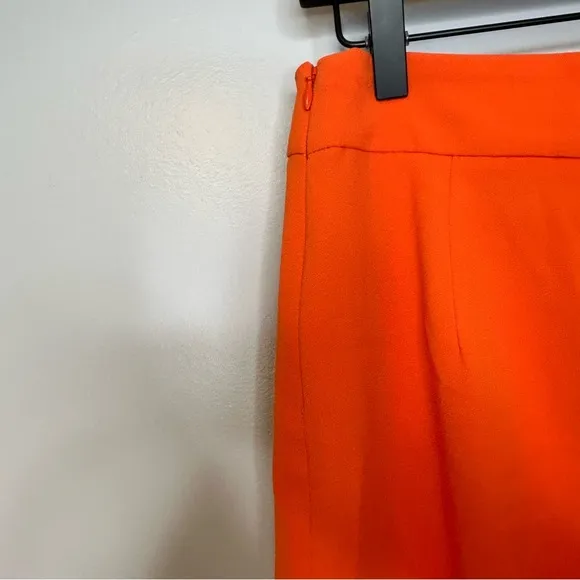 Zara Flat Front Wide Leg Orange Trousers‎ Size S NWT - Image 6