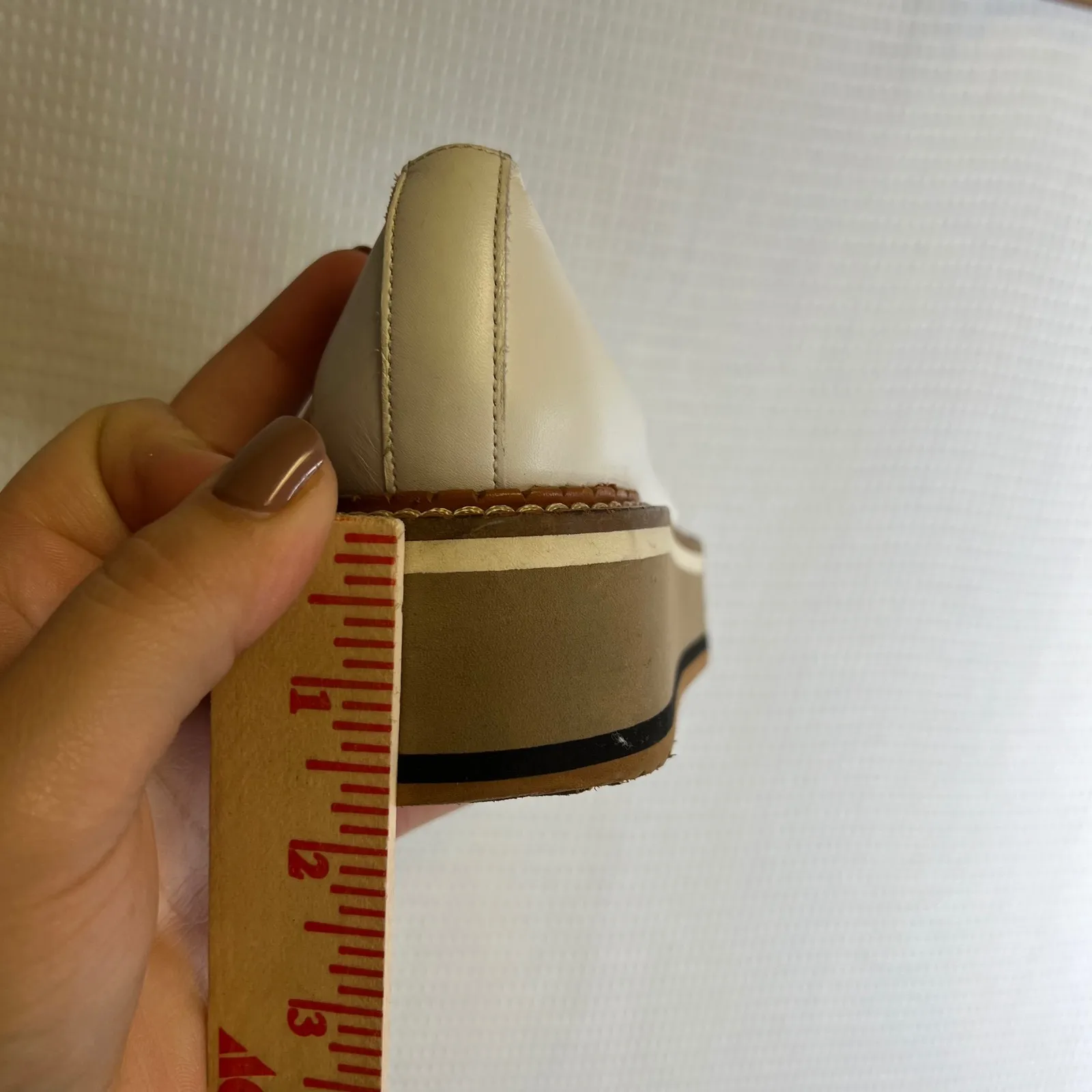 Clergerie Paris Baldie Derby Size 36.5 Platform Loafer White Leather Woven Shoes - Image 9