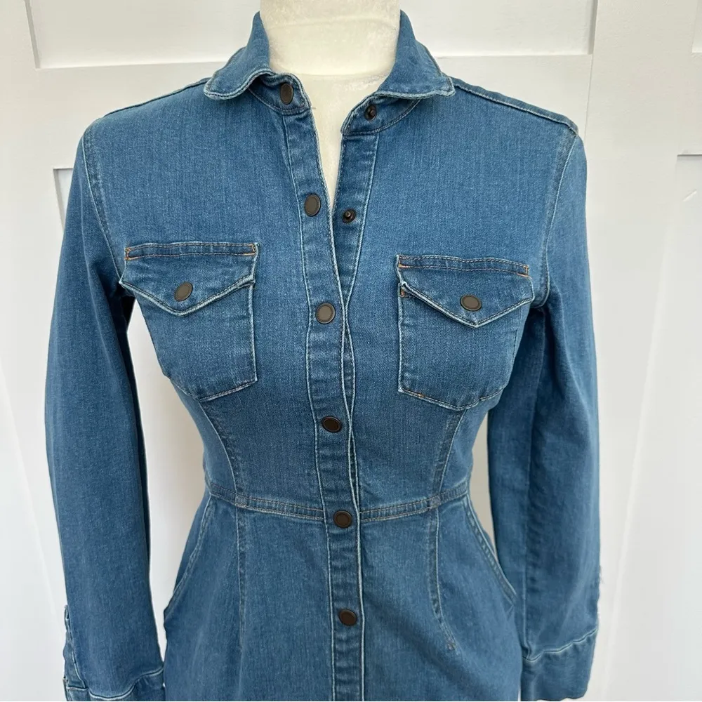 Free People Dynomite Denim Dress - Image 3