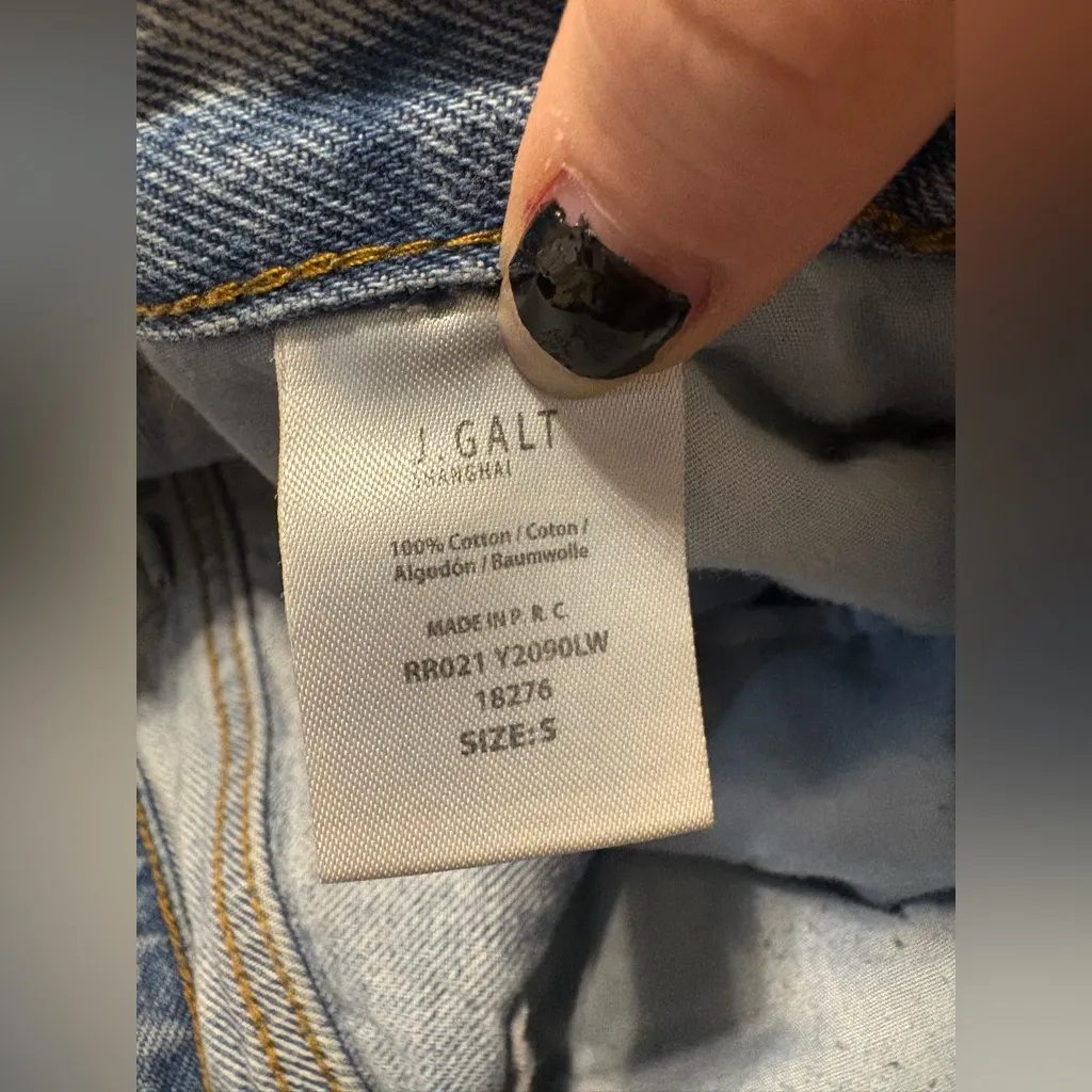 (John Galt/Brandy Meville) Denim Light Ripped Distressed Baggy Jeans: Size Small - Image 3