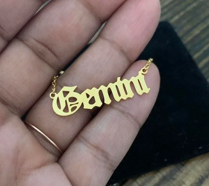 Gemini Pendant Necklace Dipped in Gold.. Gold - Image 3