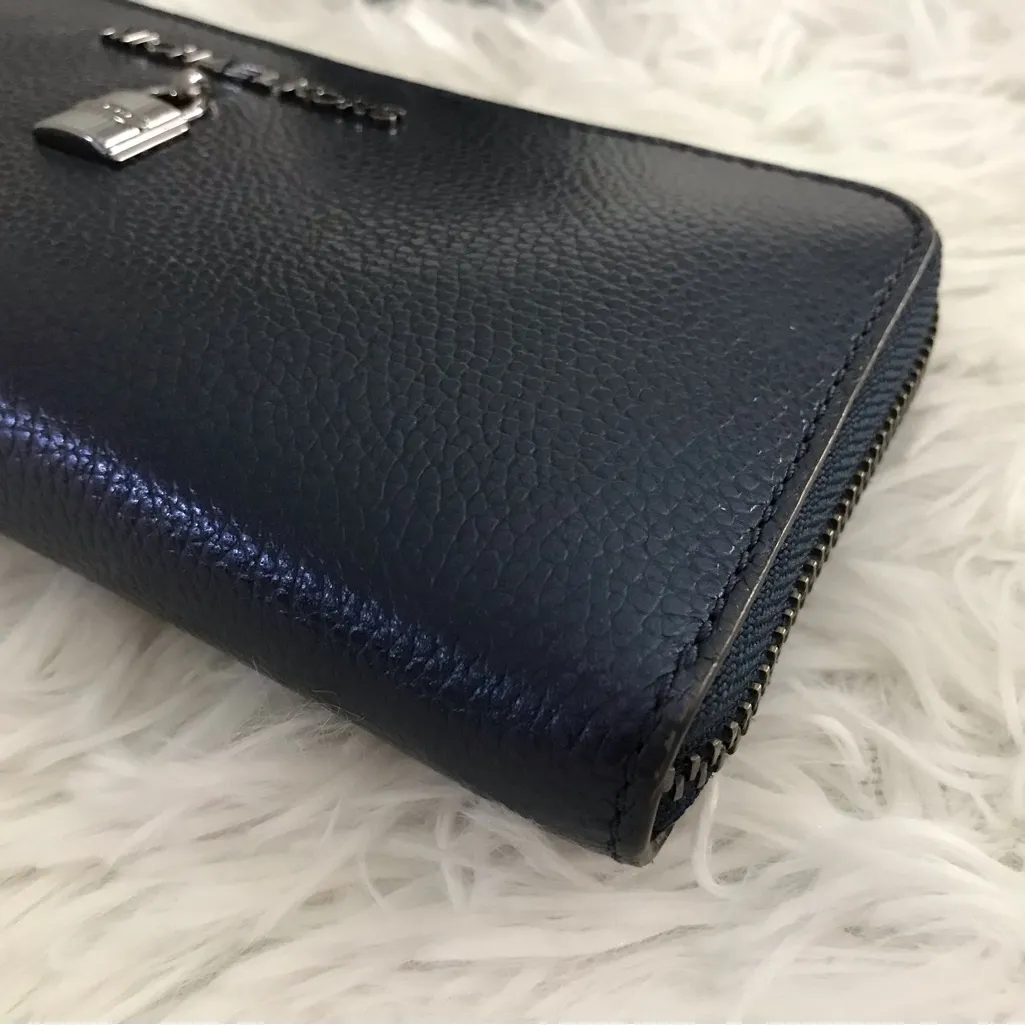 MICHAEL KORS Adele Midnight Leather Zip Around Continental Wallet‎ - Image 6