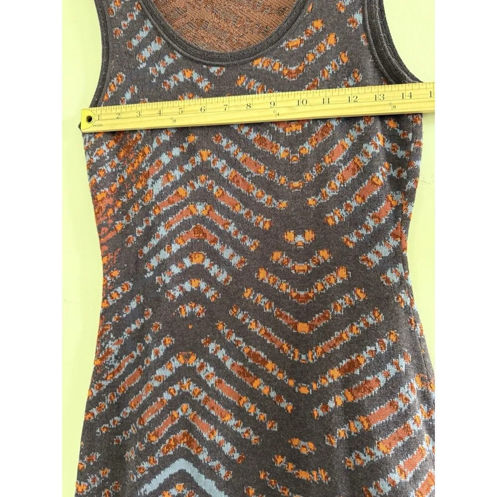 Peruvian Connection women Sleeveless 100% Pima Cotton Paisley  Midi Dress S - Image 6