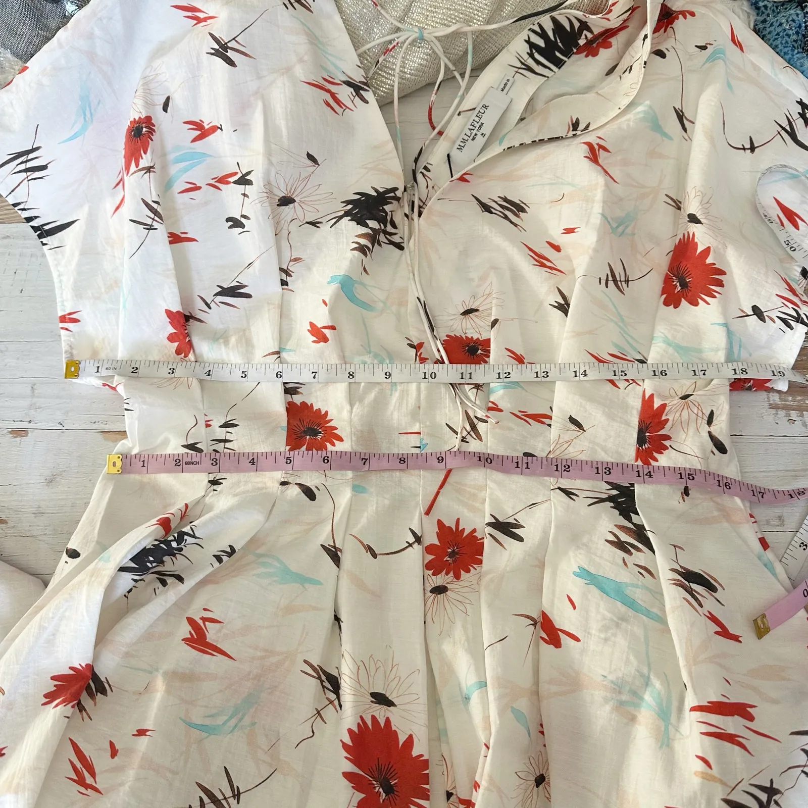 M.M. LAFLEUR The Jelina Summer Friday Dress Printed Voile Size Medium - Image 8