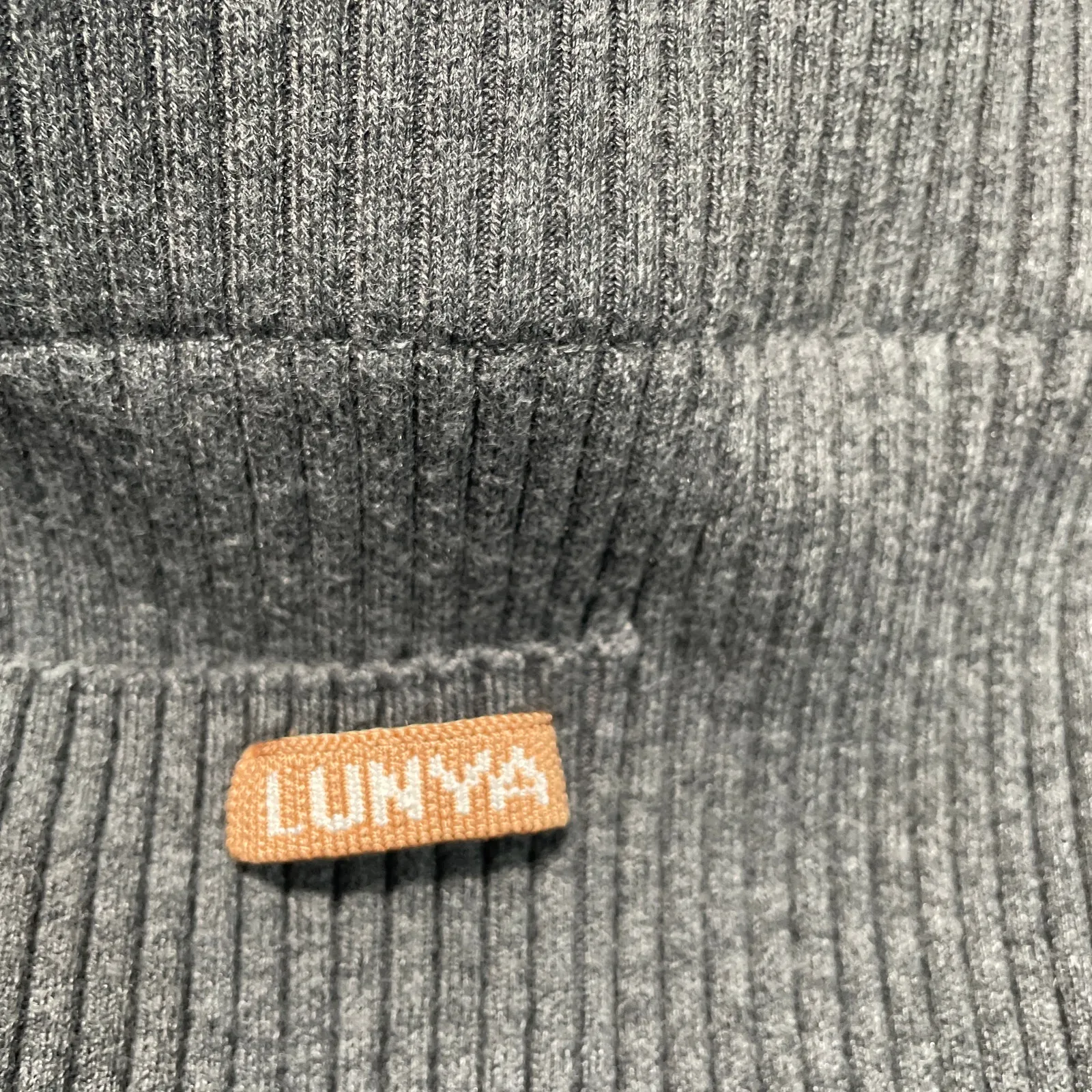 Lunya CottonSilk Ribbed Leggings Womens XL Grey Quiet Luxury Sleepwear Cozy Soft Gray - Image 7