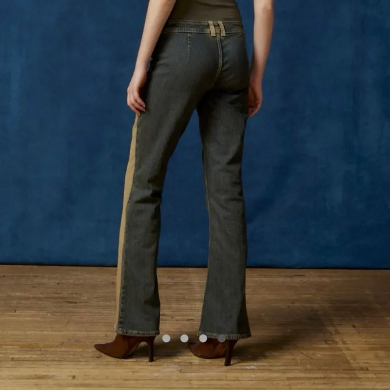 Urban Outfitters BDG Motorcross Low-Rise Flare Jean 33 Women’s Blue Multi - Image 5