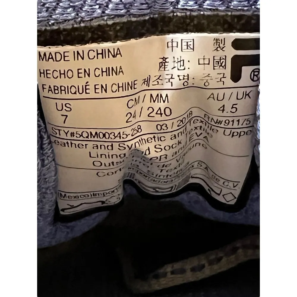 Fila Northhampton Running Shoes Sneakers 5QM00345 258 Gray Womens Sz 7 - Image 7