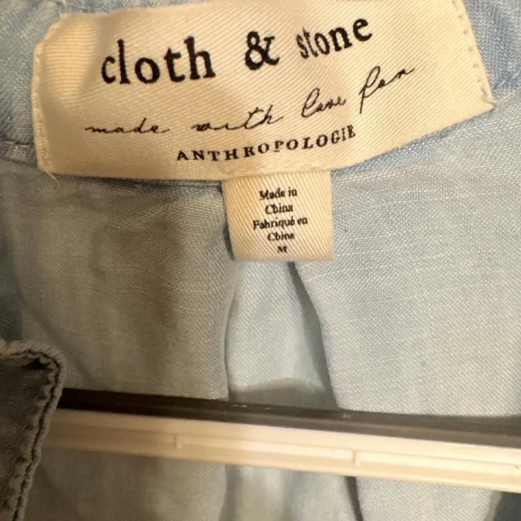 Cloth & Stone Light Blue Denim Shirt - Image 3