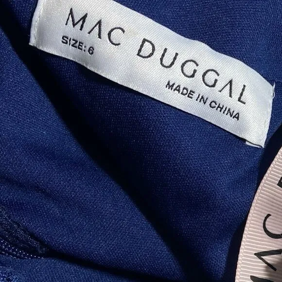 MAC‎ DUGGAL $598 floral appliqué lace trumpet gown 6 - Image 8