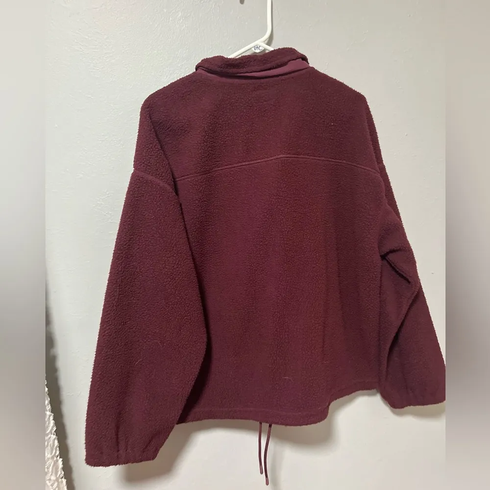Bass Outdoor NEW Maroon Zip Up Fleece Sherpa - Image 2