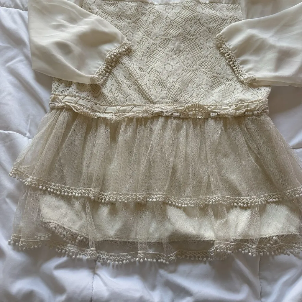 Vintage Ultra Pink Womens 1X Lace Blouse Romantic Dainty Cottagecore Peasant 80s - Image 10