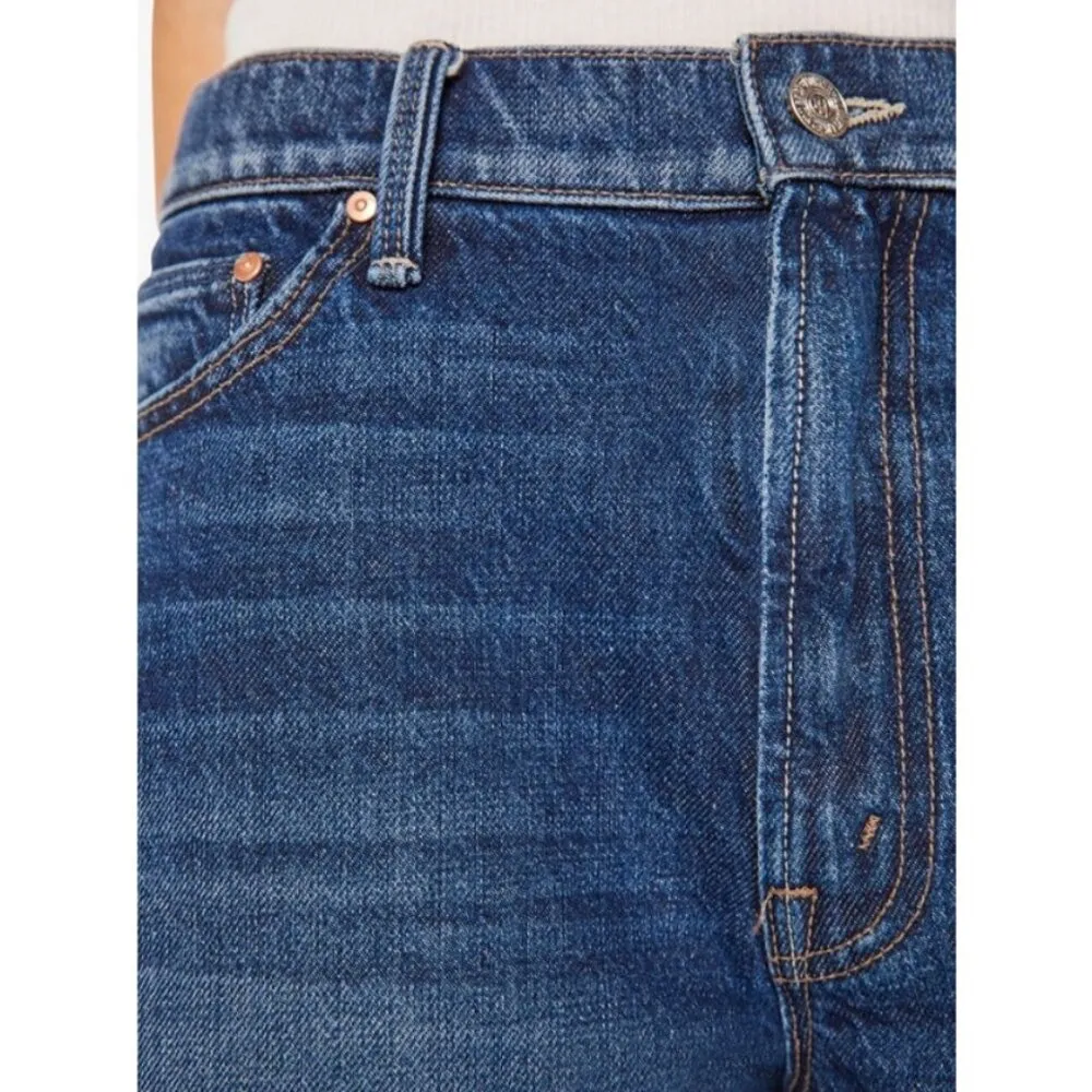 💕MOTHER💕 Dodger Short Short Fray Shorts Did You Bring Me Anything 28 NWT Blue - Image 7