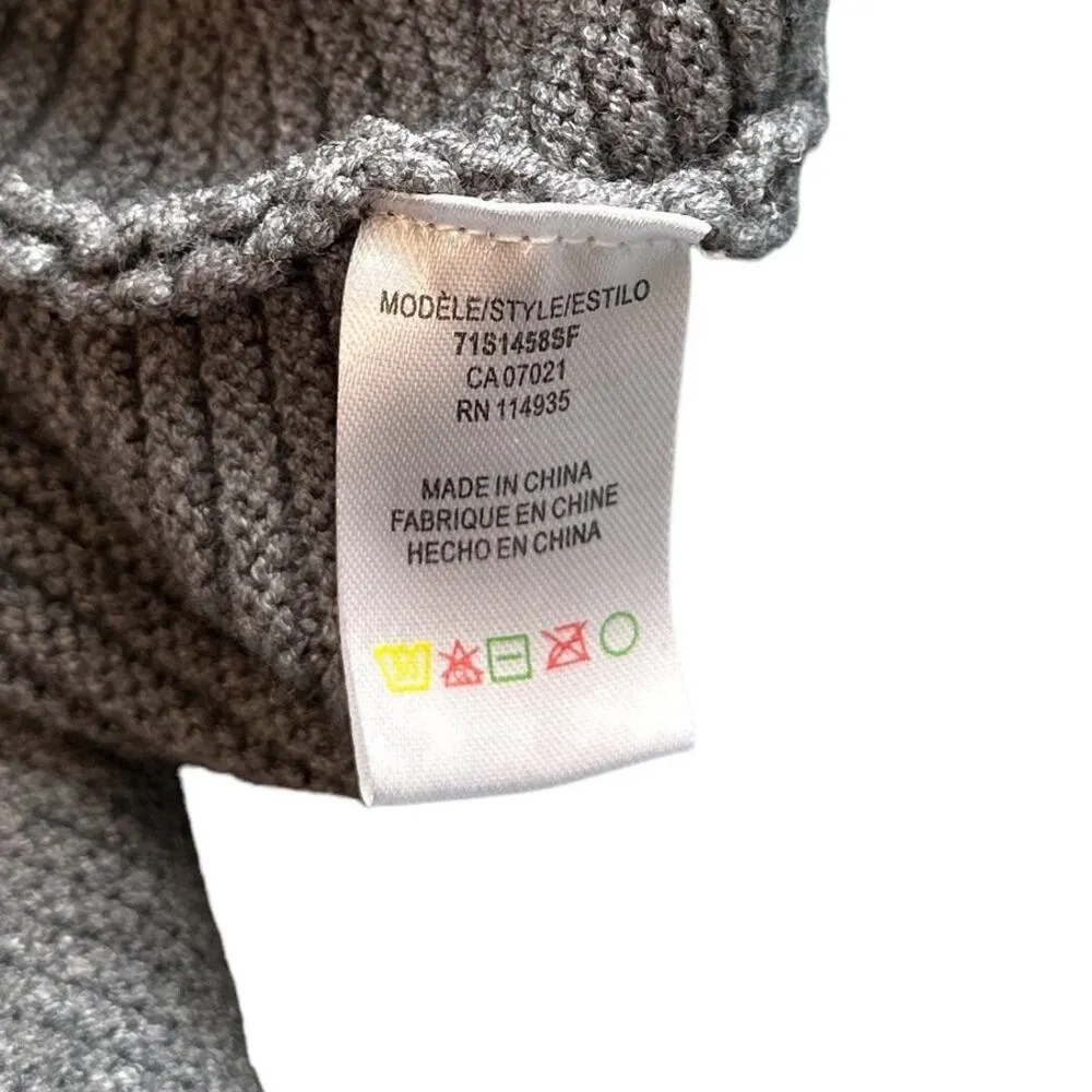 RD Style Oversized Drape Front Ribbed Soft Knit Cardigan Sweater Grey Gray XL - Image 10