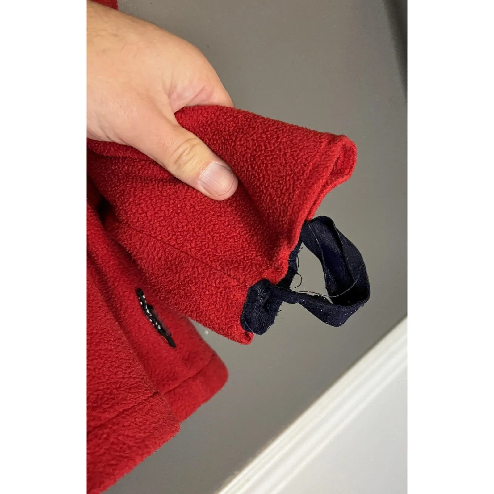 Woolrich Fleece Pullover Womens Medium Red Polartec Snap Mock Neck Outdoor Warm - Image 5