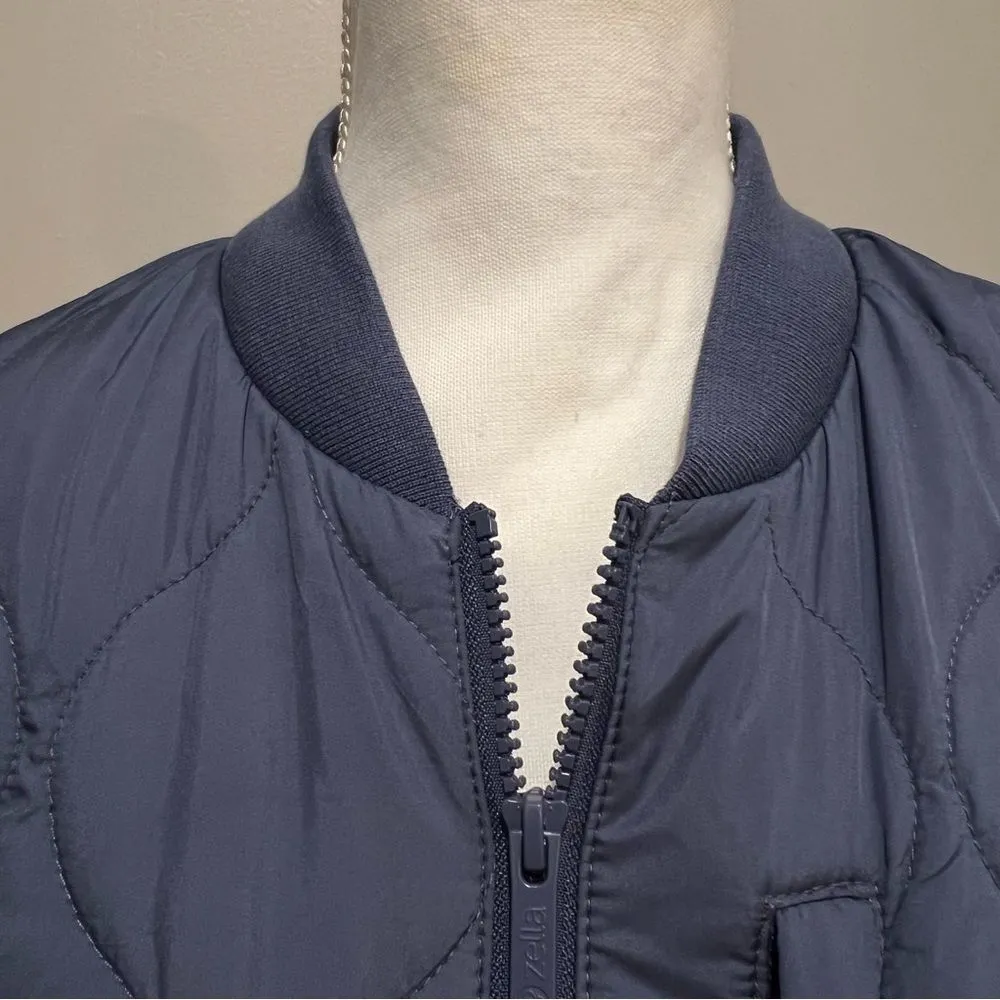 NWT Zella Longline Quilted Jacket full zip oversized women's size small - Image 6