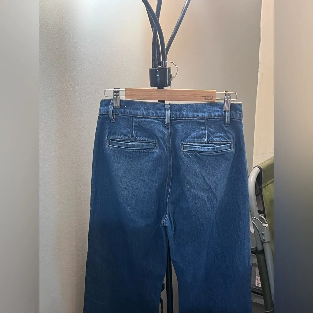 Loft Women's Blue Wide-Leg Jeans - Image 11