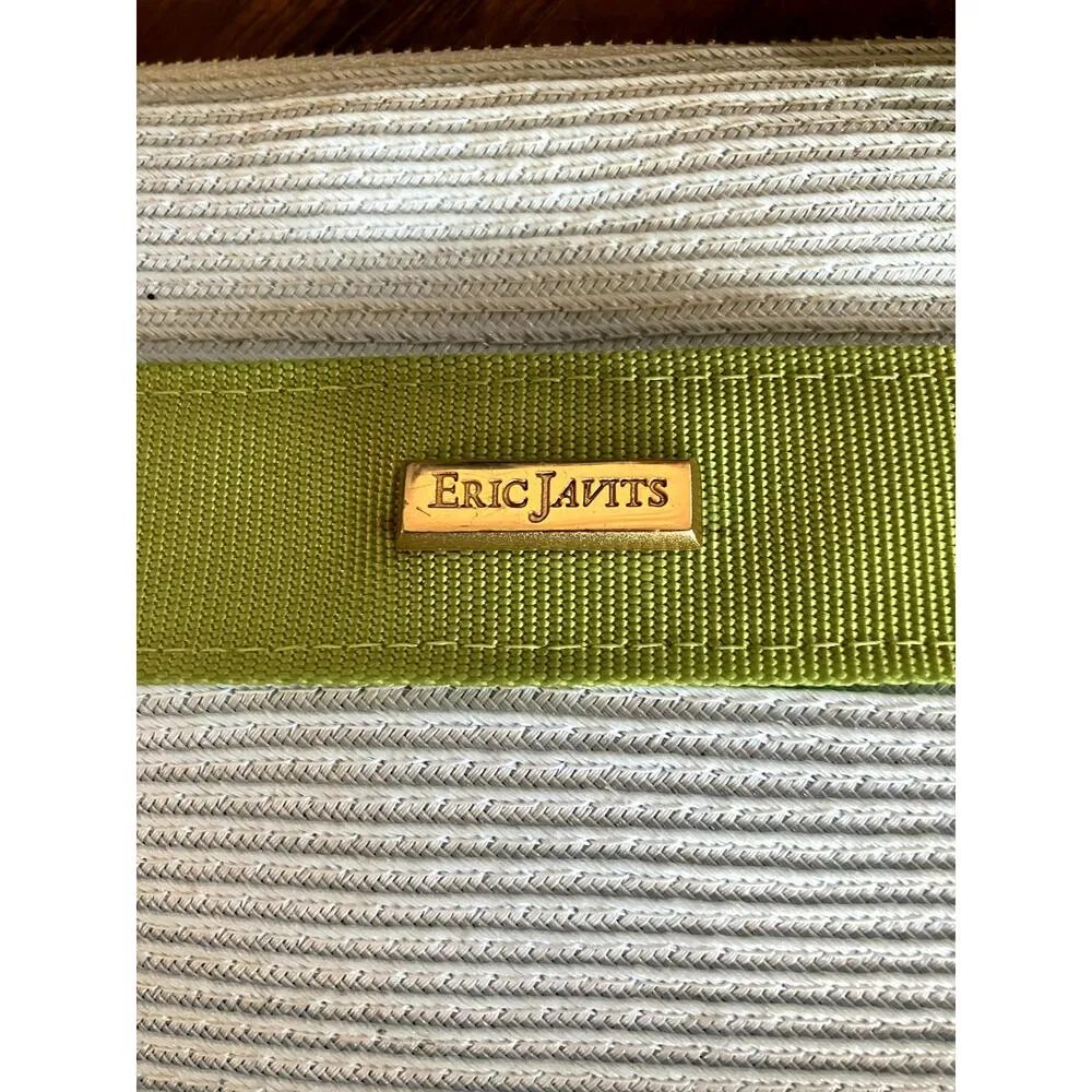 ERIC JAVITS Tote Bag Powder Blue Lime Green SPRING SUMMER PASTEL BOW - Image 3