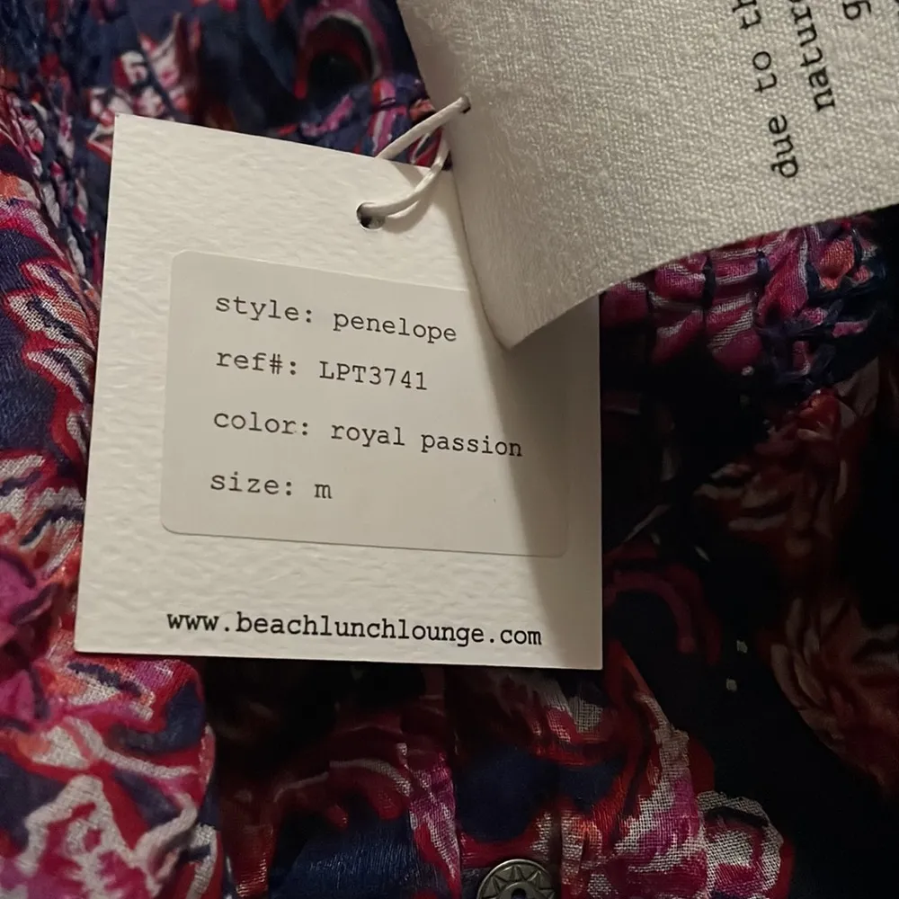 NWT BeachLunchLounge Penelope Printed Top In Royal Passion - Image 3