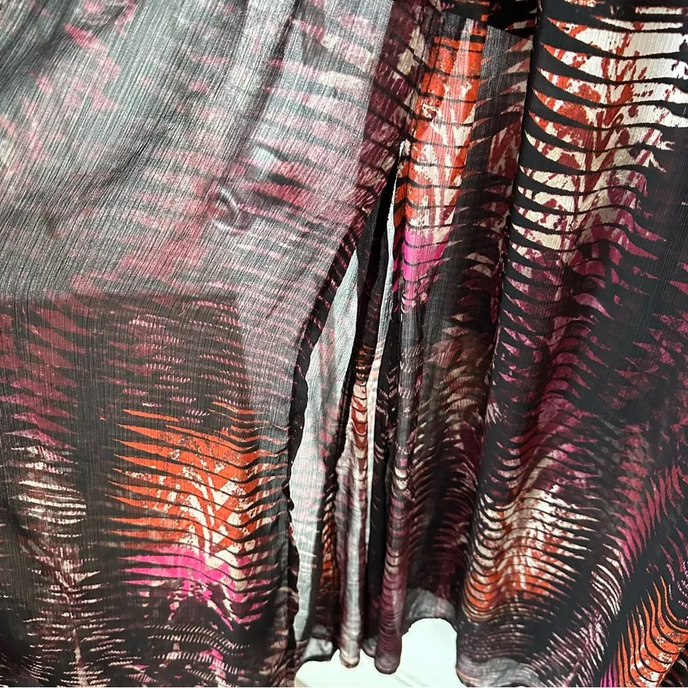 Abercrombie & Fitch Sheer Print Maxi Skirt Size L - Image 4