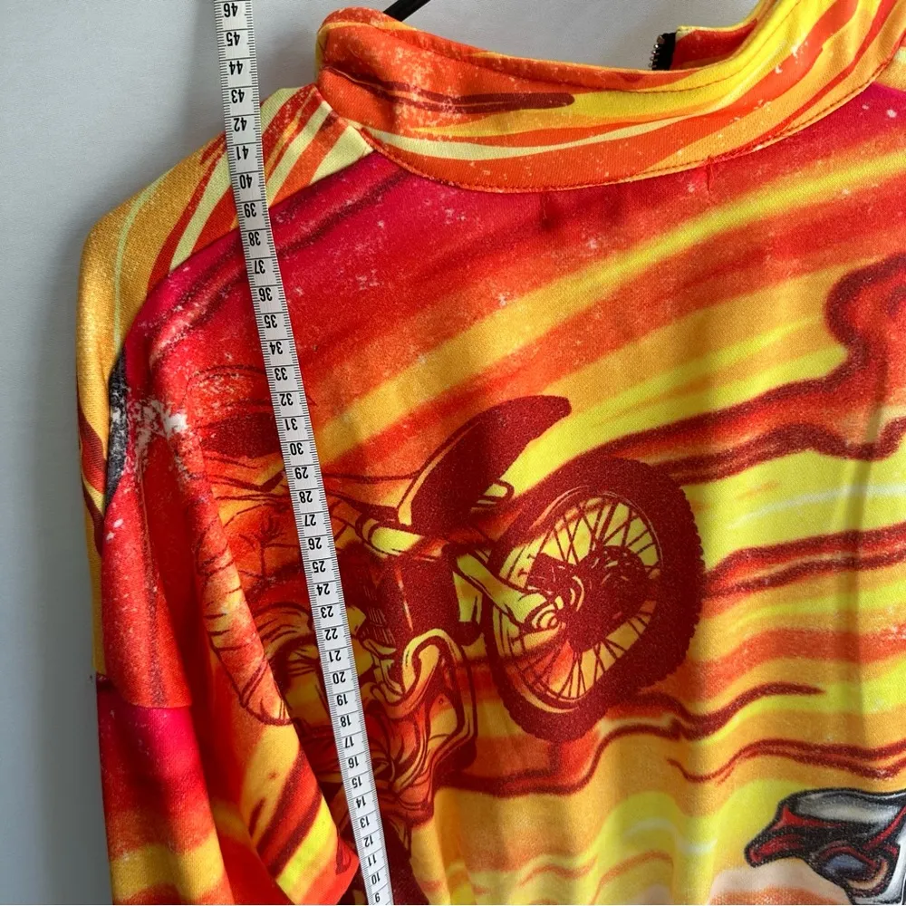 Adika Y2K Vibrant Graphic Crop Jacket - Image 9