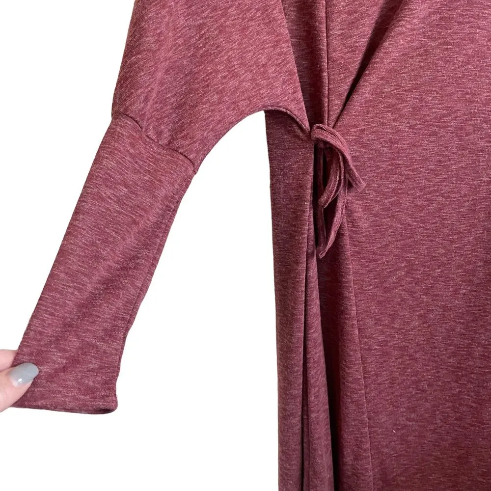 Caslon Womens Maxi Dress XXS Rose Boat Neck Wrap Tie Front Stretch Comfort Vacay - Image 6