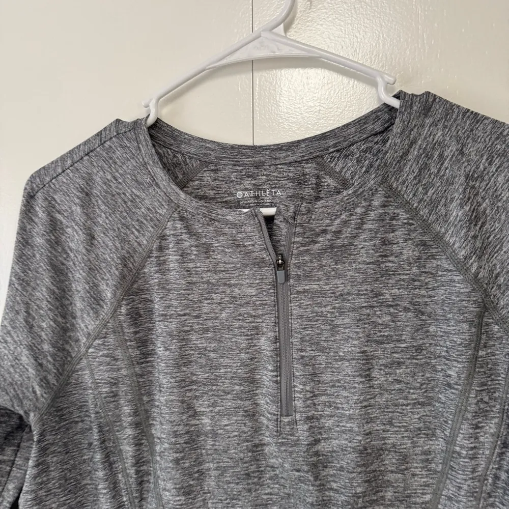 Athleta Gray Long Sleeve Quarter Zip - Image 2