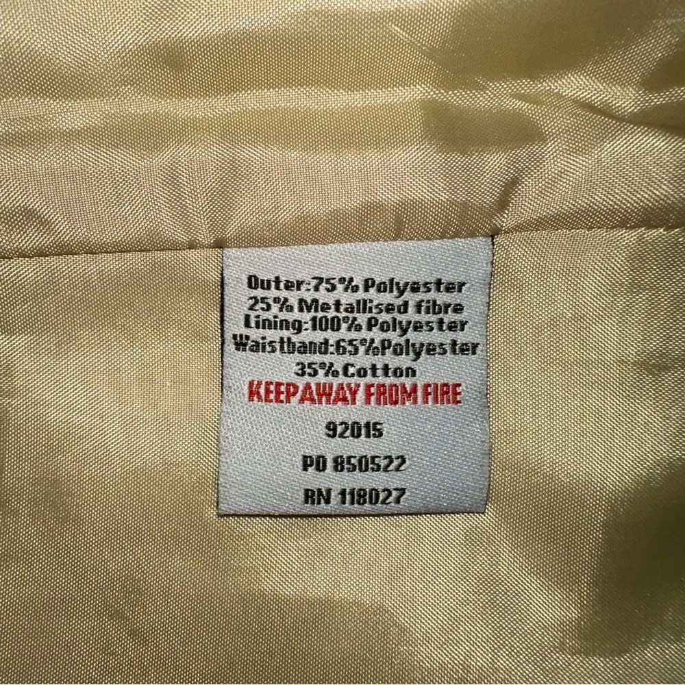 Johnnie B Skirt Womens 26 Gold Metallic Shimmer Jacquard Mini - Image 4