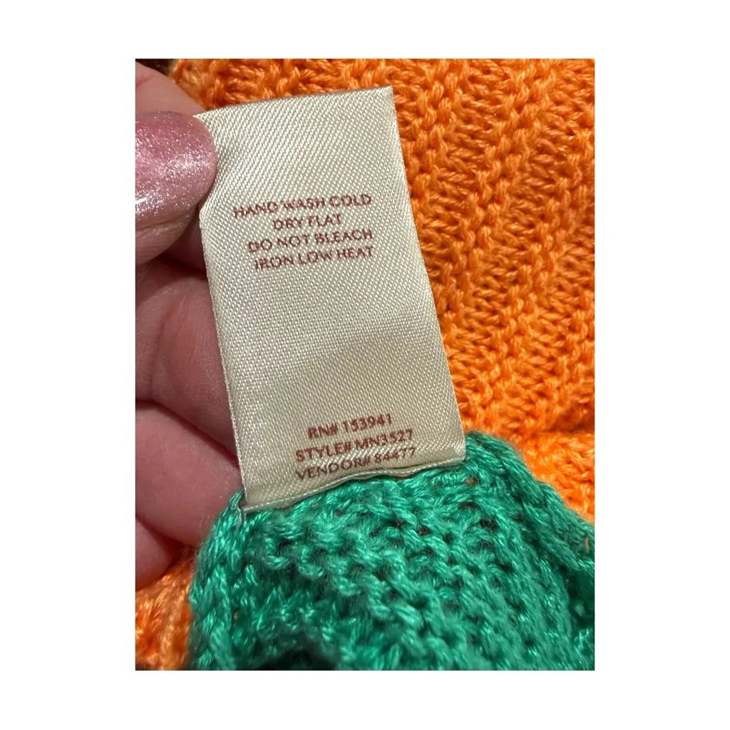 33 COASTAL Checkered Dolman Cropped Knit Sweater Short Sleeve Women’s Size L Pink Size L - Image 10