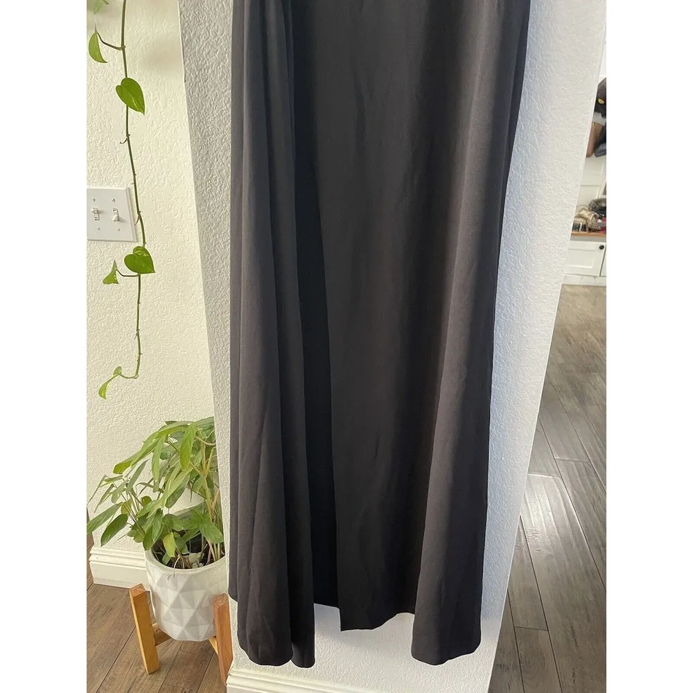 Symphony Women's Strapless Formal Dress Long Size Small Solid Black High Slit - Image 14