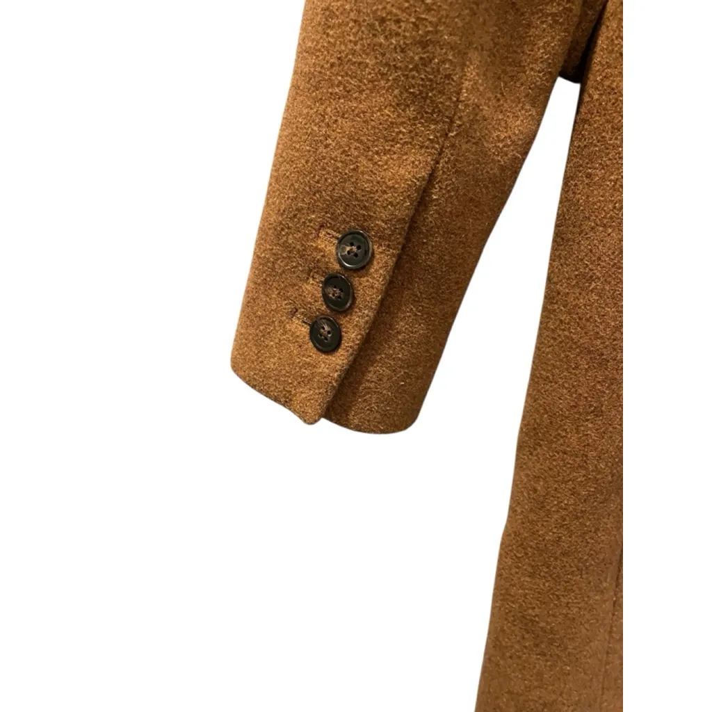 J. Crew Wool Size 0 Women's Single Breasted Top Coat Jacket Brown Long Sleeve - Image 7
