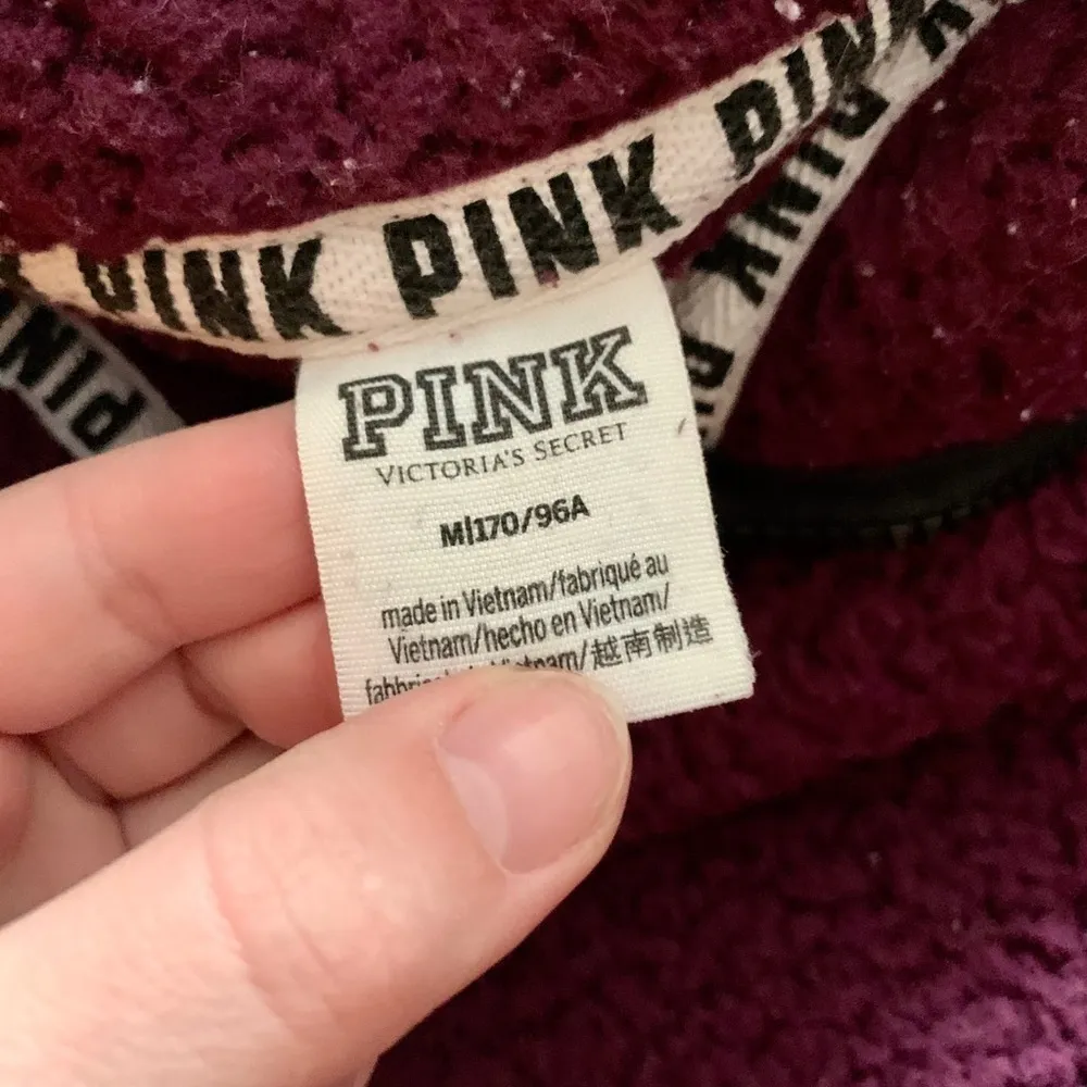 VS PINK Boyfriend Sherpa Half Zip - Image 4