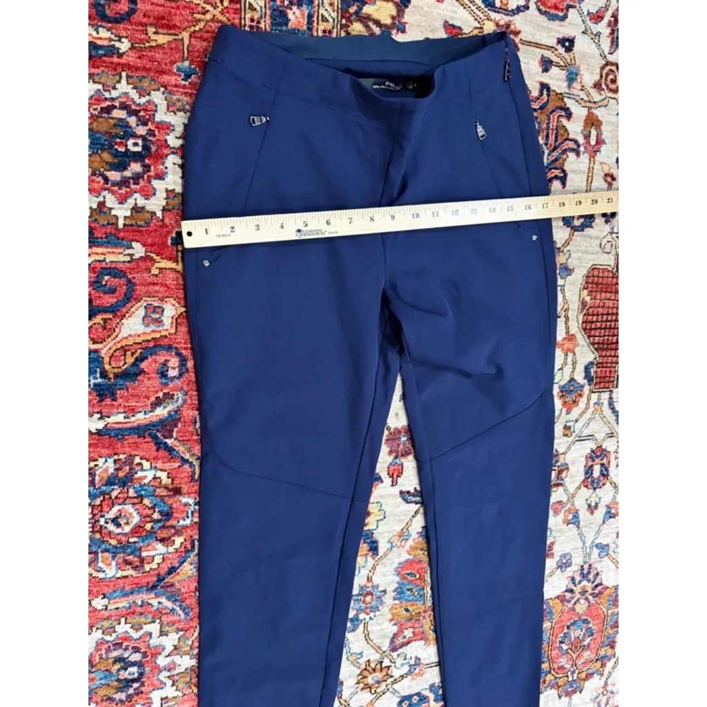 RLX Ralph Lauren Women’s Navy Performance Stretch Pants Size 8 Zip Pocket Golf Blue - Image 3