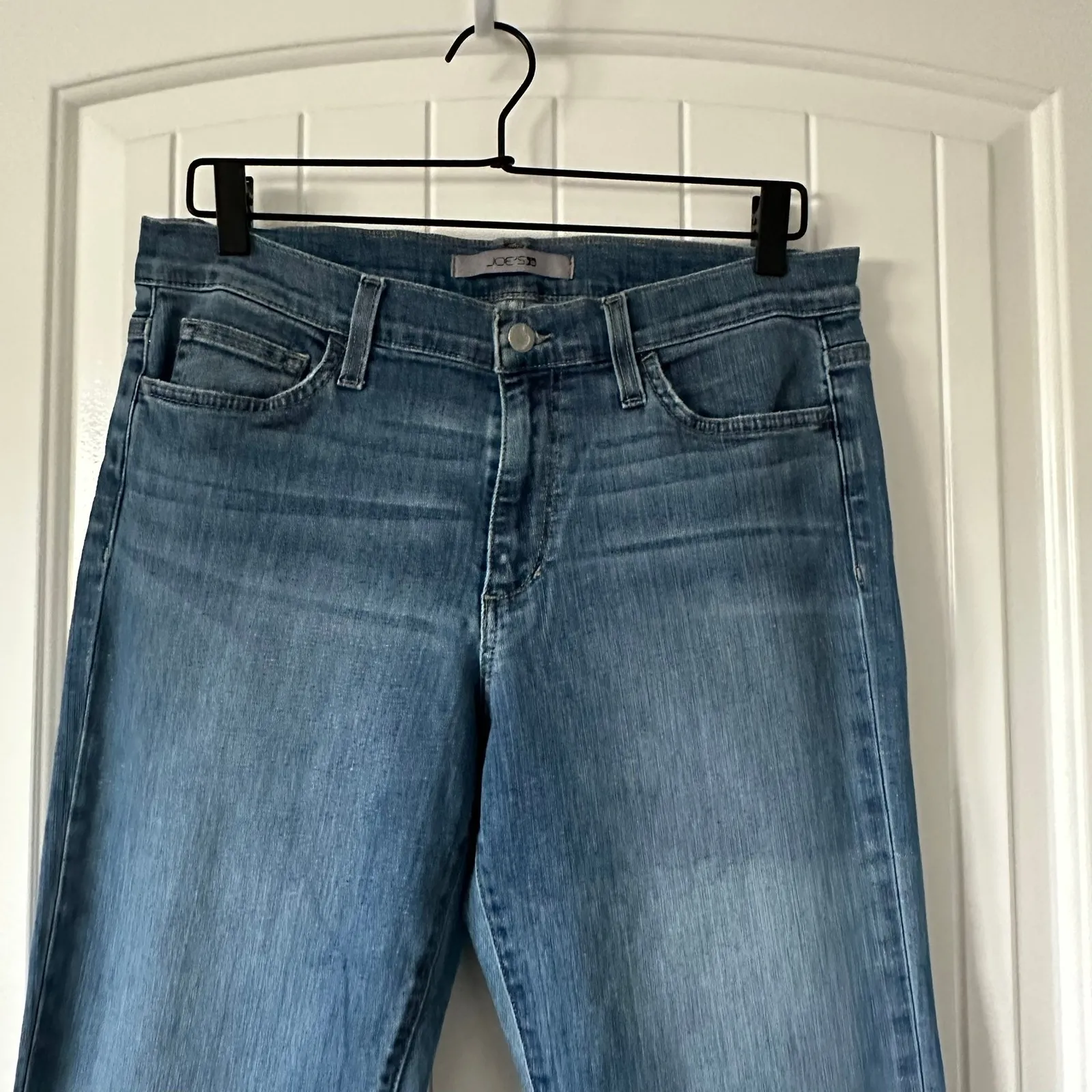 Joe's Jeans Crop Straight Leg Frayed Hem Denim Blue Women's‎ Size 30 - Image 2