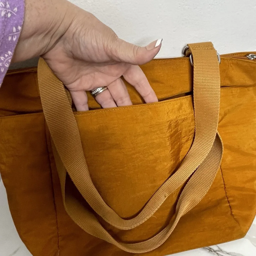 Baggallini Burnt Orange Carry On Travel Tote Shoulder Bag, Snap Zipper Pockets - Image 5