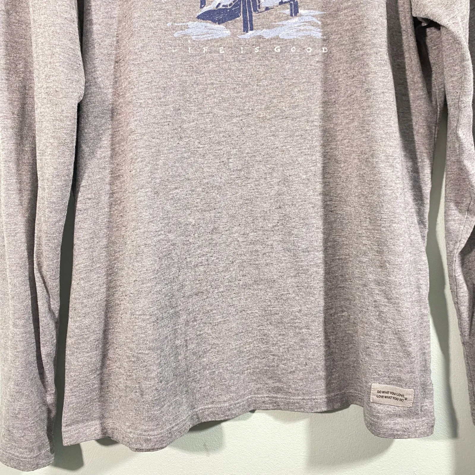 Life Is Good Women Grey Wonderland Adirondack Long Sleeve Crusher Tee Size M - Image 3