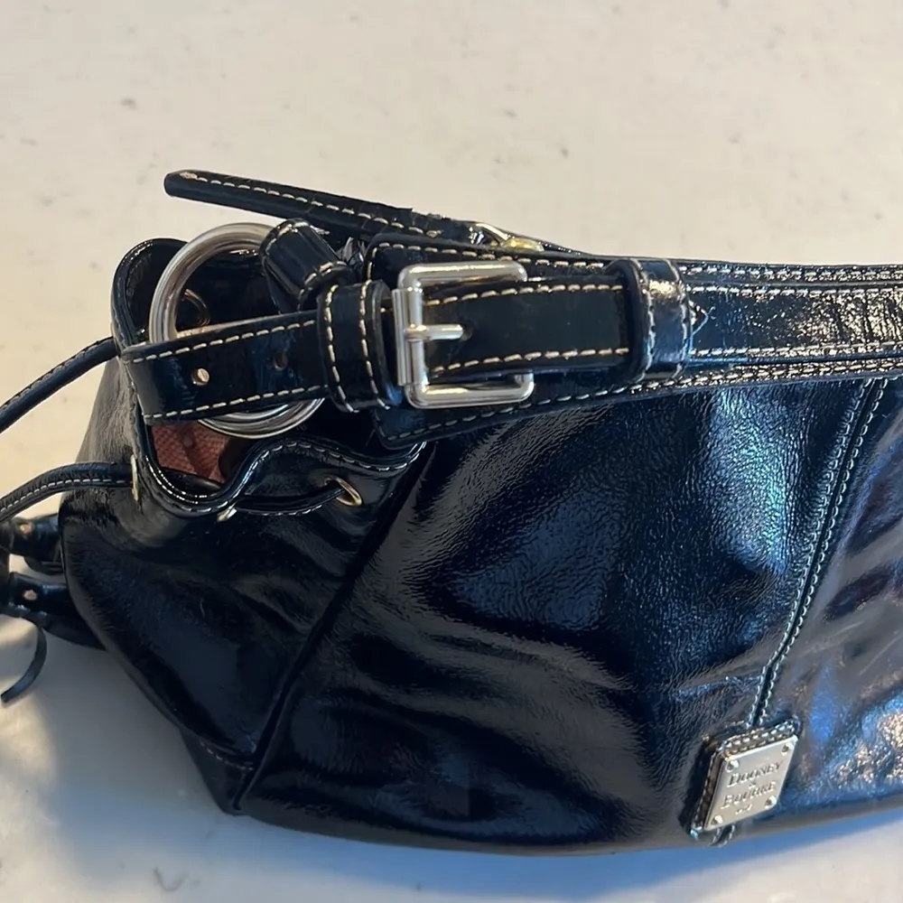 Black Patent Dooney & Bourke Purse - Image 15
