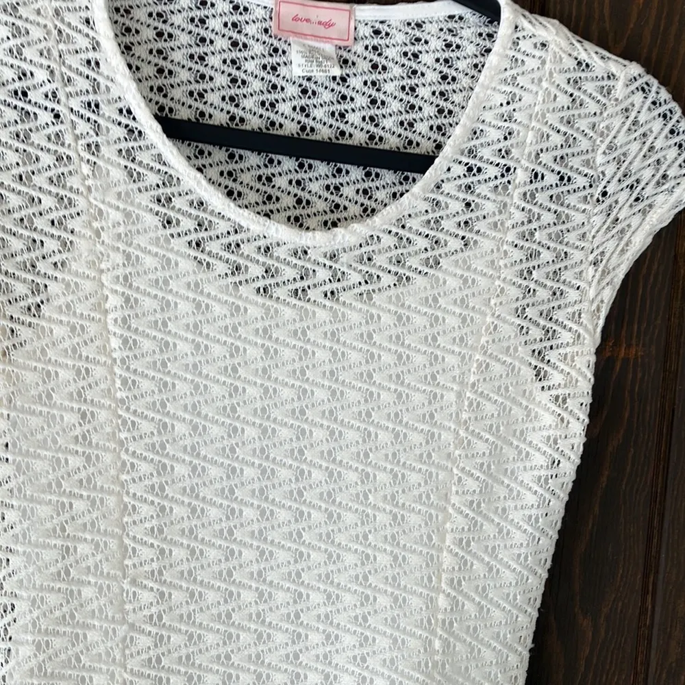 Love…ady short sleeves cream knit dress woman’s size  xtra small - Image 2