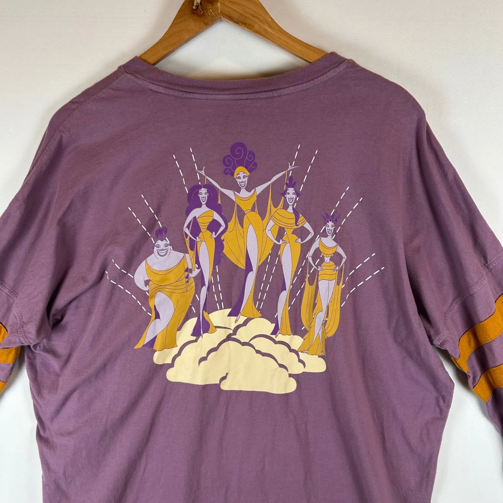 Disney Our Universe The Muses Long Sleeve Purple Graphic Tee Women's Size L - Image 8