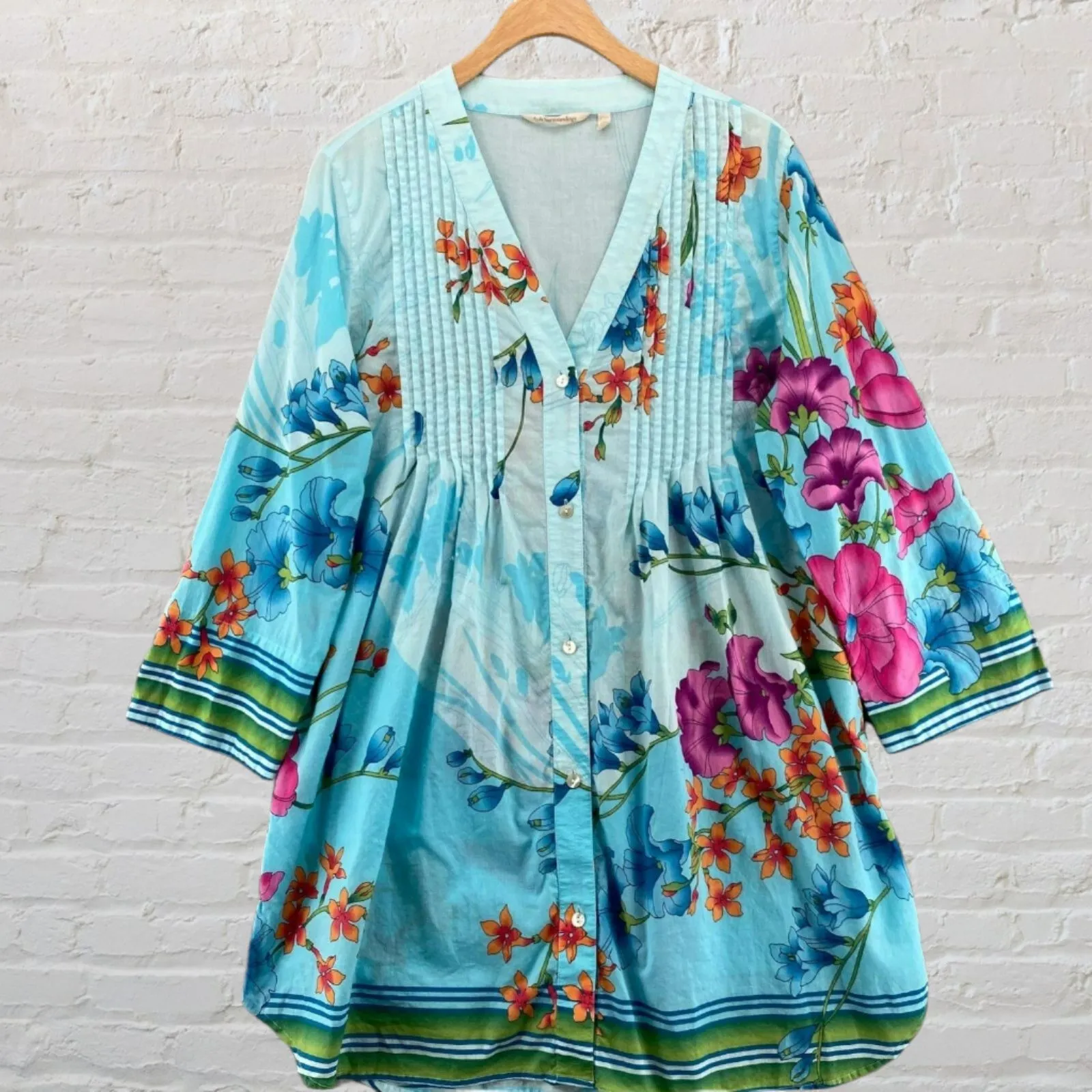 Soft Surroundings L'atalante Tunic PM  Blue Tropical - Image 15
