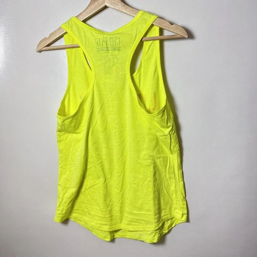 Chin Up Apparel Womens Athletic Tank Top Shirt Graphic Print Exercise Medium - Image 2